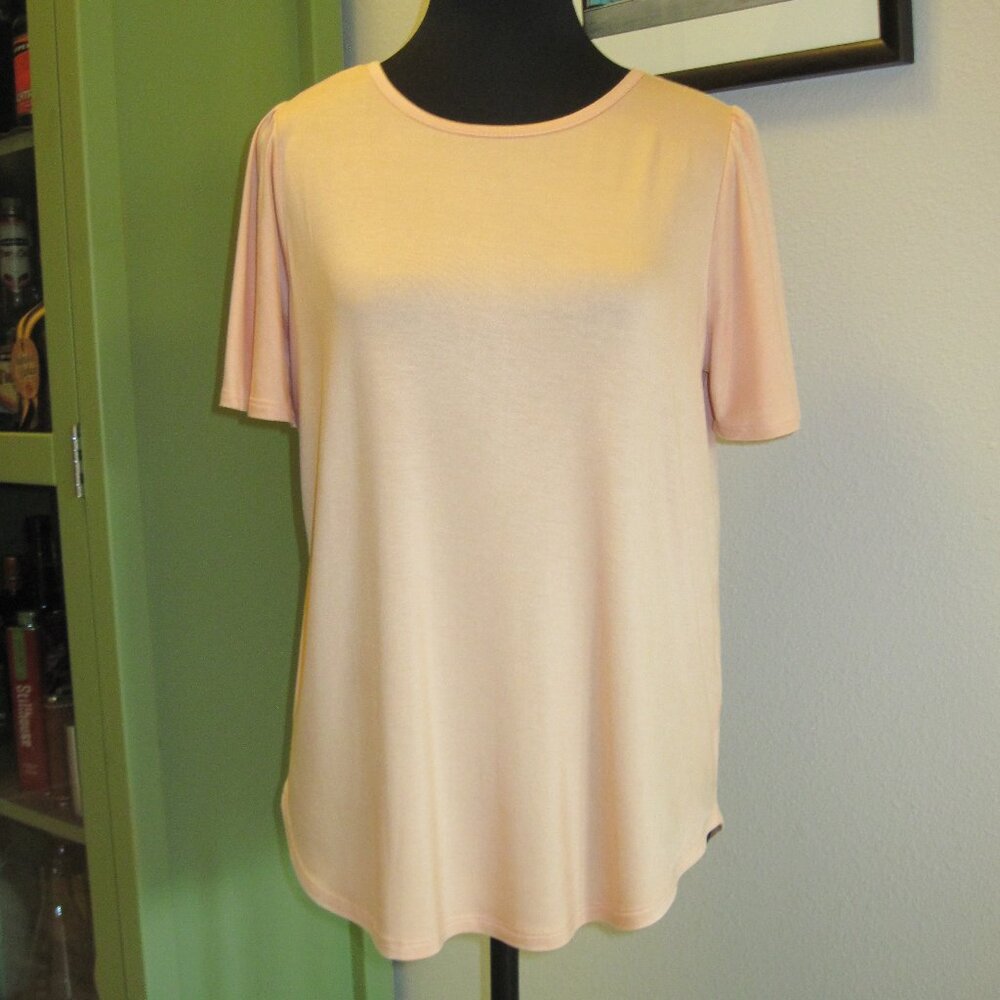 Flutter Sleeve Knit Top In Small, Peach/Pink